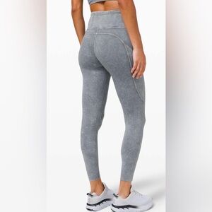 Lululemon Fast and Free High Rise Leggings Ice Dye 25 inch